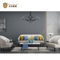 简约商务休闲接待洽谈沙发 西皮牛皮真皮沙发DWDA8145